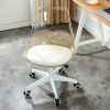 Modern Home Office Desk Chairs;  Adjustable 360 Â¬âˆžSwivel Chair Engineering Plastic Armless Swivel Computer Chair With Wheels for Living Room;  Bed Roo