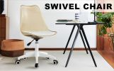 Modern Home Office Desk Chairs;  Adjustable 360 Â¬âˆžSwivel Chair Engineering Plastic Armless Swivel Computer Chair With Wheels for Living Room;  Bed Roo