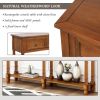 Console Table Sofa Table for Entryway with Drawers and Long Shelf Rectangular