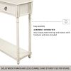Console Table Sofa Table with Drawers for Entryway with Projecting Drawers and Long Shelf