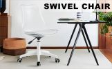 Modern Home Office Desk Chairs;  Adjustable 360 Â¬âˆžSwivel Chair Engineering Plastic Armless Swivel Computer Chair With Wheels for Living Room;  Bed Roo