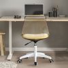 Modern Home Office Desk Chairs;  Adjustable 360 Â¬âˆžSwivel Chair Engineering Plastic Armless Swivel Computer Chair With Wheels for Living Room;  Bed Roo