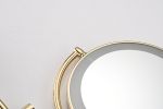 8 Inch LED Wall Mount Two-Sided Magnifying Makeup Vanity Mirror  Extension Finish 1X/3X Magnification Plug 360 Degree Rotation Waterproof Button Shavi
