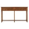 Console Table Sofa Table for Entryway with Drawers and Long Shelf Rectangular