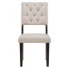 6-Piece Dining Table and Chair Set with Special-shaped Legs and Foam-covered Seat Backs&Cushions for Dining Room