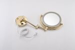 8 Inch LED Wall Mount Two-Sided Magnifying Makeup Vanity Mirror  Extension Finish 1X/3X Magnification Plug 360 Degree Rotation Waterproof Button Shavi